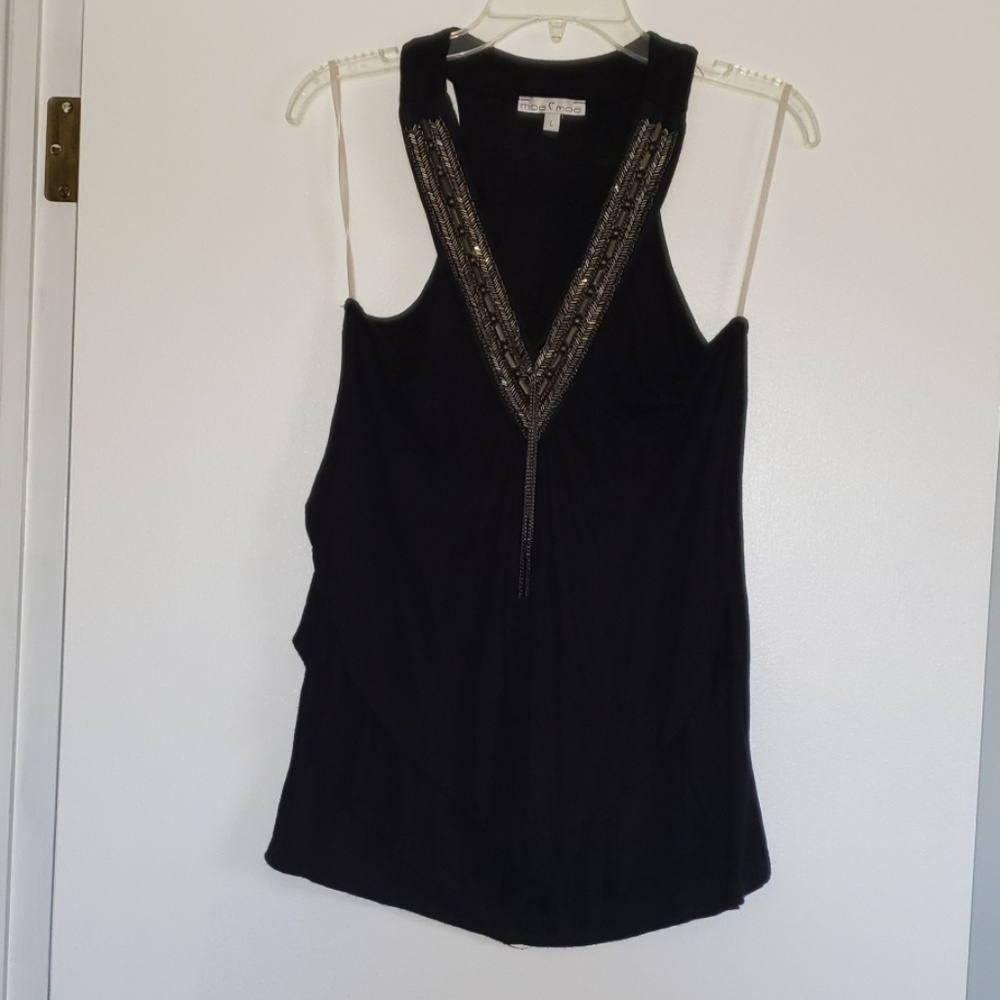 Sleeveless beaded top